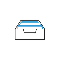 finance folder 2 colored line icon. Simple colored element illustration. folder icon outline symbol design from finance set