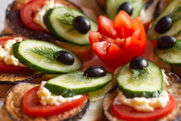 a platter of vegetables