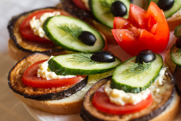 a platter of vegetables