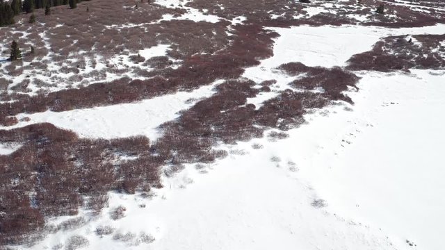 Aerial drone video of the mountain landscape found at Guanella Pass Trail that leads to Mt. Evans in Arapahoe National Forest in Colorado