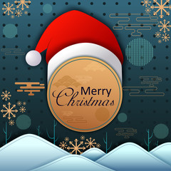 Merry Christmas and Happy New Year seasonal greetings background