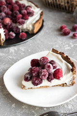 Cranberry meringue with cream cheese for the New Year's table