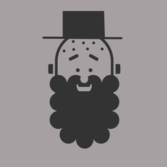 Jewish man.Orthodox jew character.