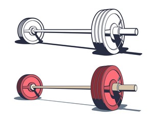 Weightlifting powerlifting or bodybuilding barbell
