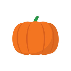 pumpkin icon in flat style isolated vector illustration on white transparent background