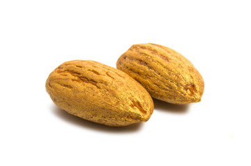 nuts in chocolate isolated