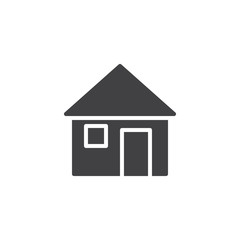 House model vector icon. filled flat sign for mobile concept and web design. Home with door and window simple solid icon. Homepage symbol, logo illustration. Pixel perfect vector graphics