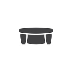 Couch top view vector icon. filled flat sign for mobile concept and web design. Sofa interior furniture simple solid icon. Symbol, logo illustration. Pixel perfect vector graphics