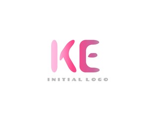 KE Initial Logo for your startup venture