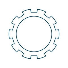 Gear symbol. Minimal abstract icon in thin line style.