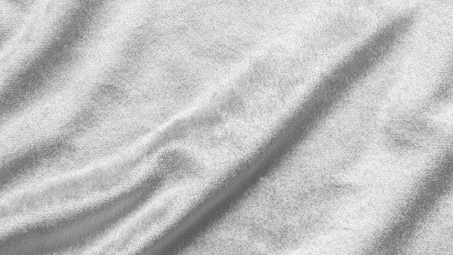 Slver white velvet background or velour flannel texture made of cotton or wool with soft fluffy velvety satin fabric cloth metallic color material