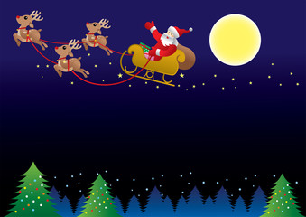 Naklejka premium Christmas night background