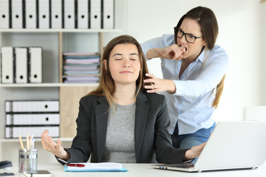 Furious office worker trying to kill her colleague