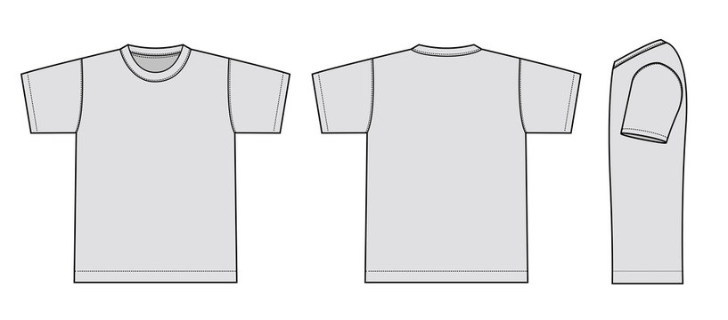 Tshirts illustration (gray / side) 