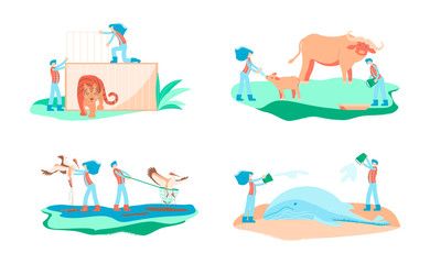 Wild animal rescue concept.