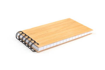 Notebook with a cover stylized as a tree, on a white isolated background