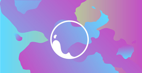 Abstract neon color background with circle in the middle. Abstract vector illustration, horizontal.