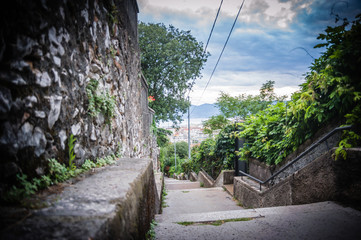City steps which lead to old town