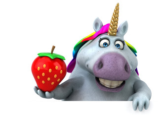 Fun unicorn - 3D Illustration