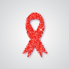 World AIDS day. Awareness. Medical sign. Vector icon.