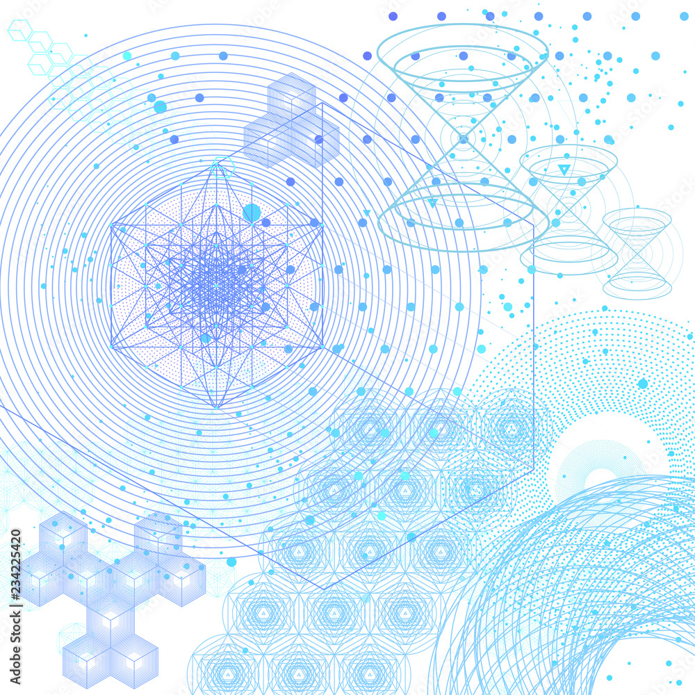Wall mural the science and mathematics abstract background