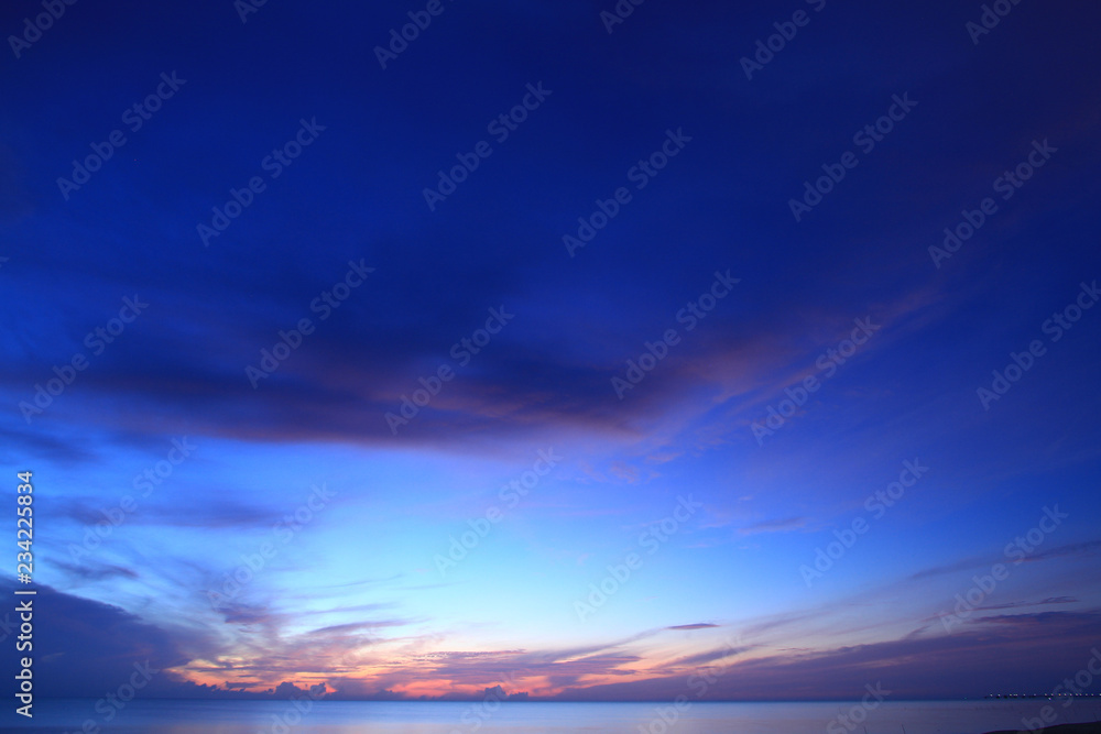 Wall mural beautiful sky at twilight time