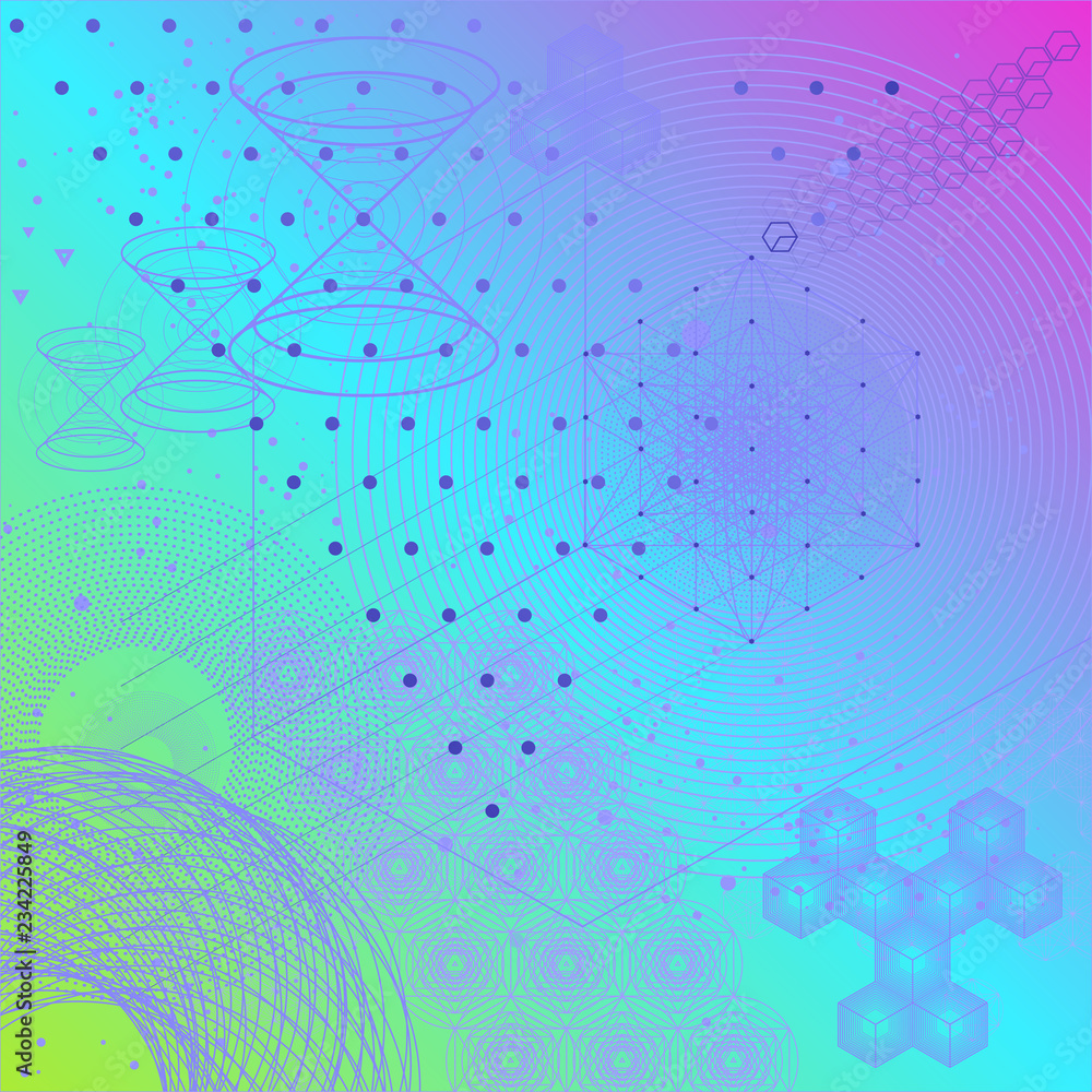 Wall mural the science and mathematics abstract background
