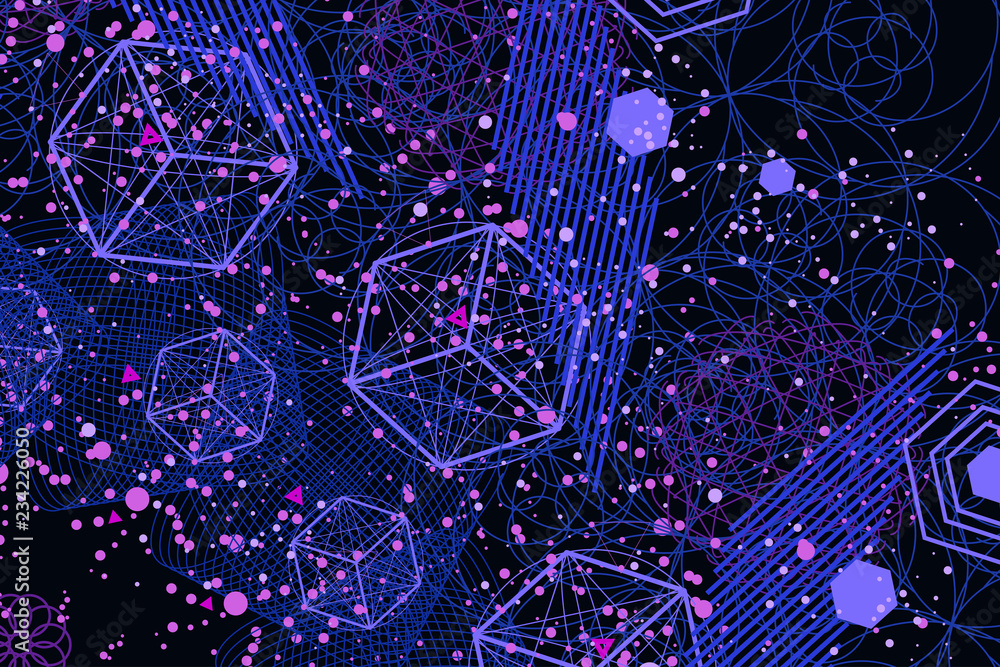 Wall mural the science and mathematics abstract background