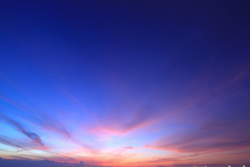 Fototapeta Beautiful sky at twilight time obraz