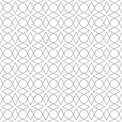 Gray geometric ornament on white background. Seamless pattern