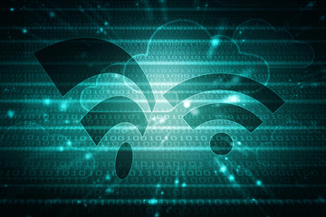 2d illustration WiFi symbol