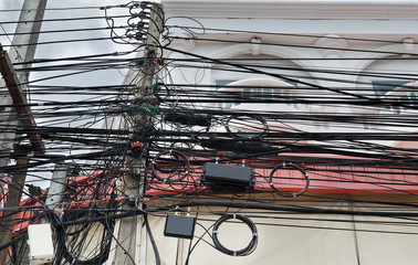 thailand electricity wire mess