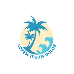 Obraz premium beach logo design