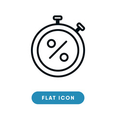 Stopwatch black friday vector icon