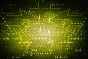 
2d illustration question mark
