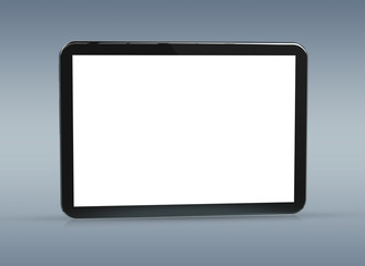 Modern tablet mockup isolated on white 3d rendering