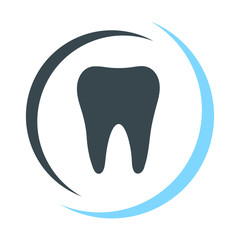 Tooth icon in flat style