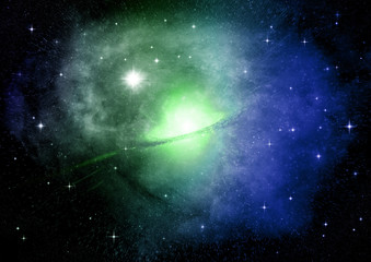 galaxy in a free space