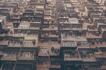 Hong Kong - August 14, 2018: Old apartment in Hong Kong