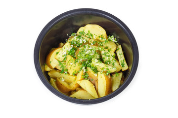 Potato baked in household multi-cooker in inner pot