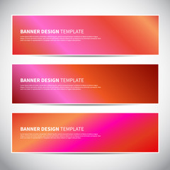 Banners or headers with holographic gradient colorful background