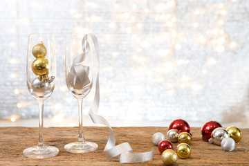 christmas new year  party with gift present background celebrate time of happy special occasion