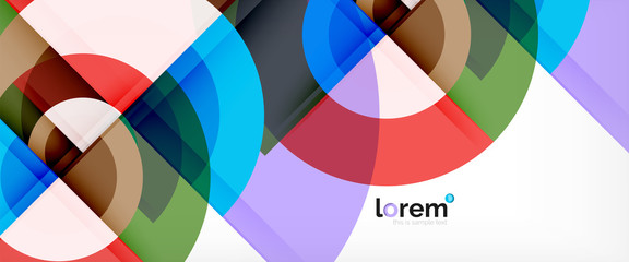 Obraz premium Multicolored round shapes abstract background