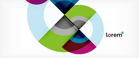 Multicolored round shapes abstract background