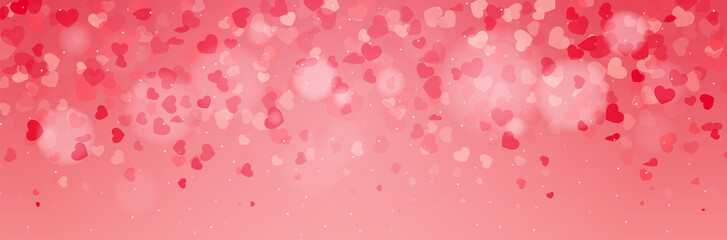  falling valentine hearts confetti background