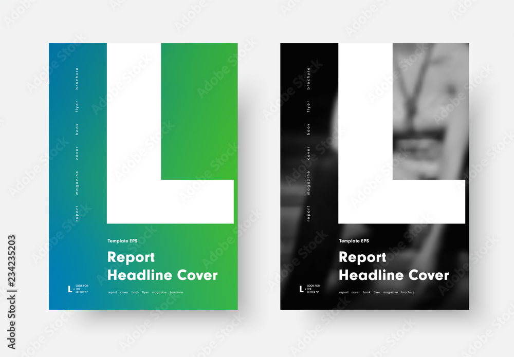 Poster design of a black and white poster in a modern minimalist style with a letter l.