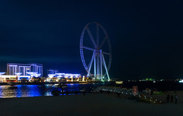 Obraz premium Dubai ferris wheel at night