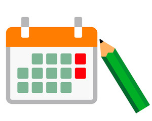 カレンダー　えんぴつ