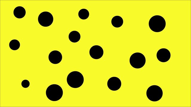 Black Circles with Yellow Background Wiggling 
