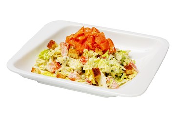 Salad food on white background